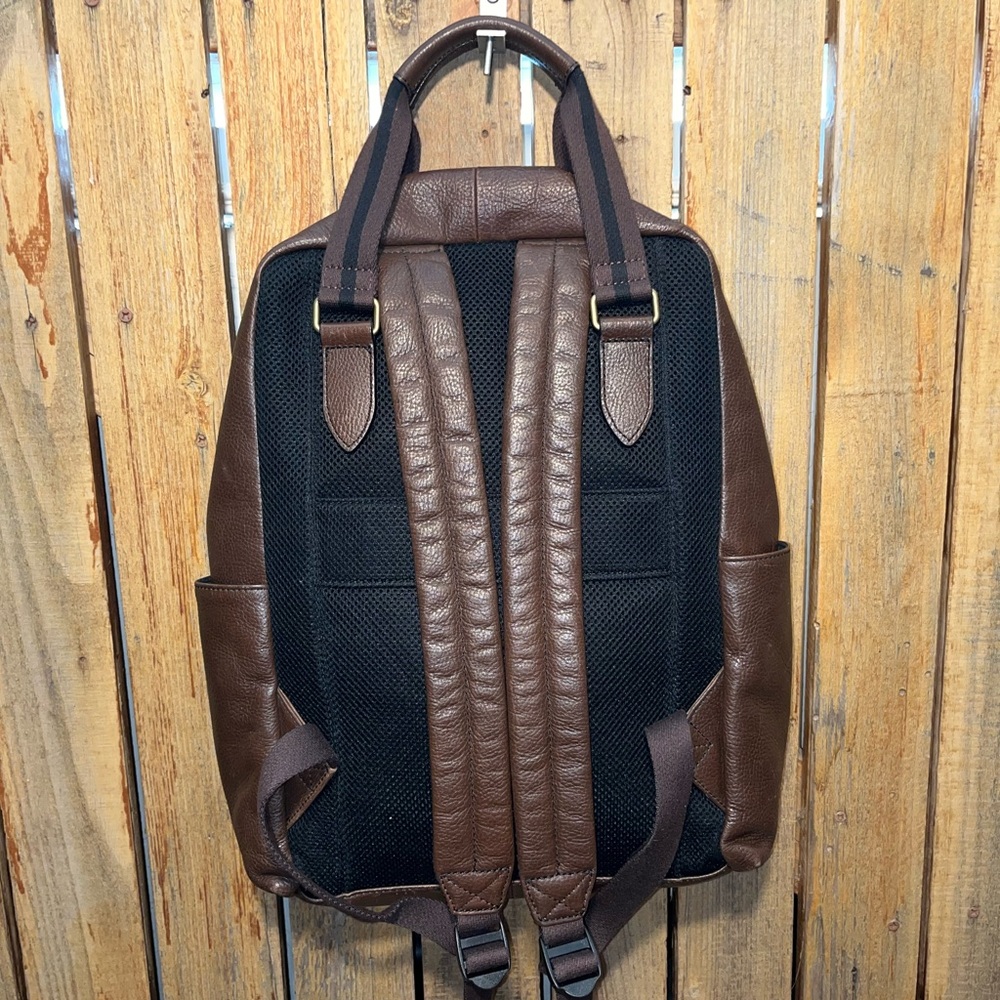 Fossil Brown Leather Men's Backpack - Picture 2 of 8